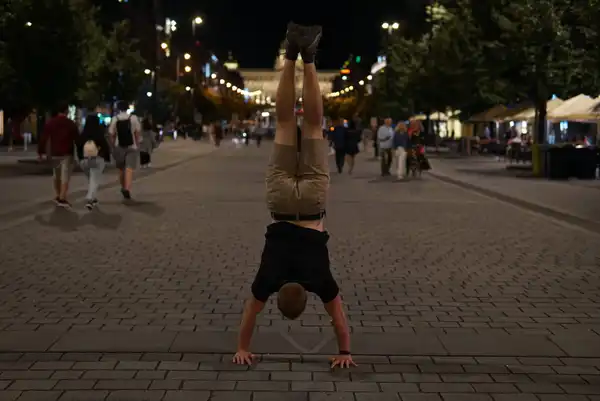 Handstand in Prague.