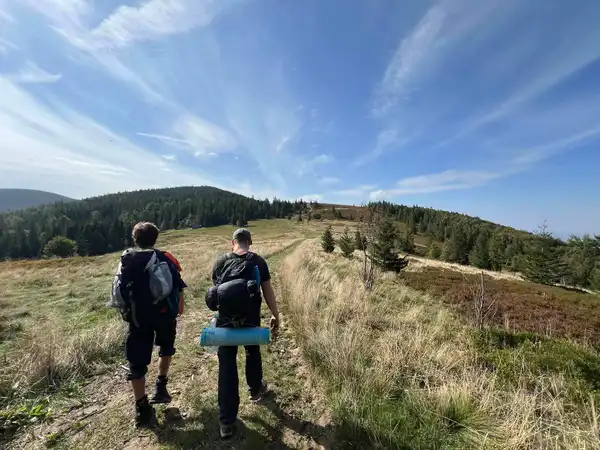 Getting prepared for the 'Babia Gora' mountain.