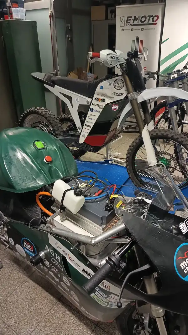 For a while I was in the 'AGH E-moto' team where electric motorcycles were being built.